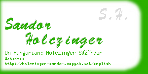 sandor holczinger business card